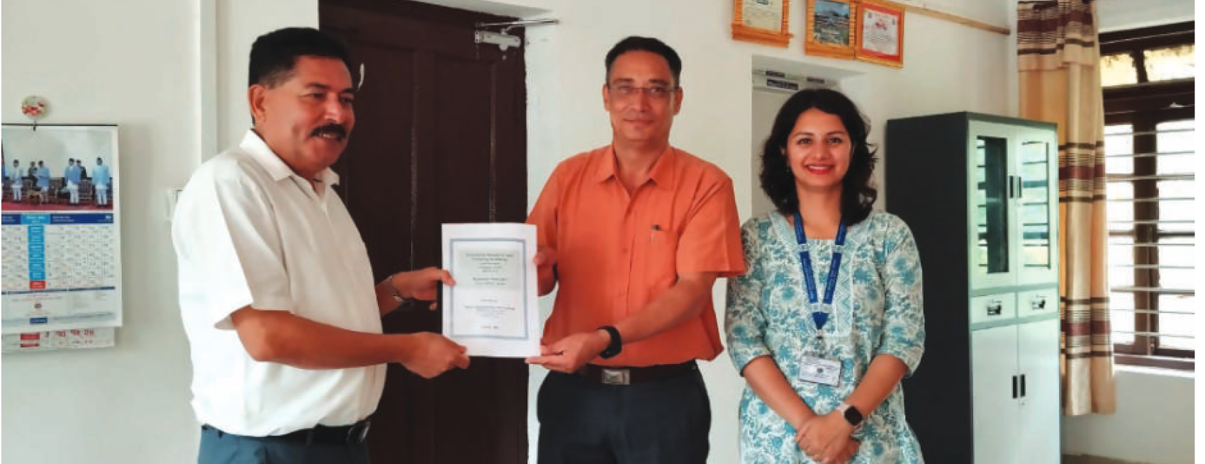 Senior Director of Studies Mr. Binod Kumar Bista Handing Over the Final Report of Consulting Assignments for Provincial Research and Training Academy, (PRTA) Koshi Province