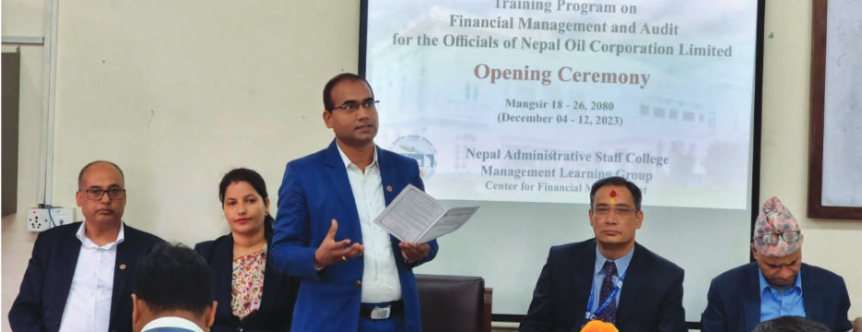 Officials of NASC and Nepal Oil Corporation During the Opening Ceremony of Training Program on Financial Management and Audit